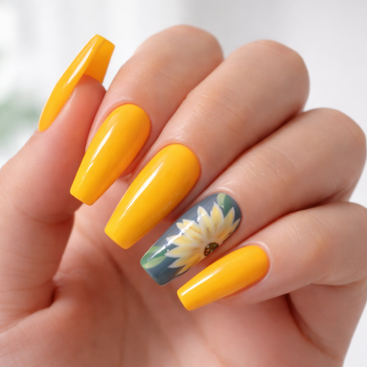 Angie Glow | Long Ballerina Press On Nails