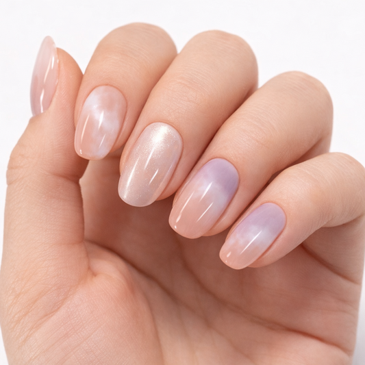 Blushed Lavender – Soft Glam Press-On Nails