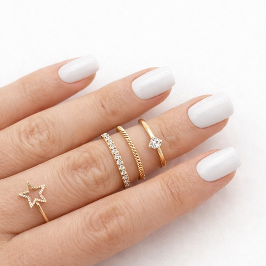 White Out | X Short Square Press-On Nails