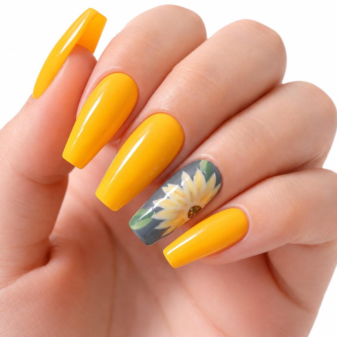 Angie Glow | Long Ballerina Press On Nails