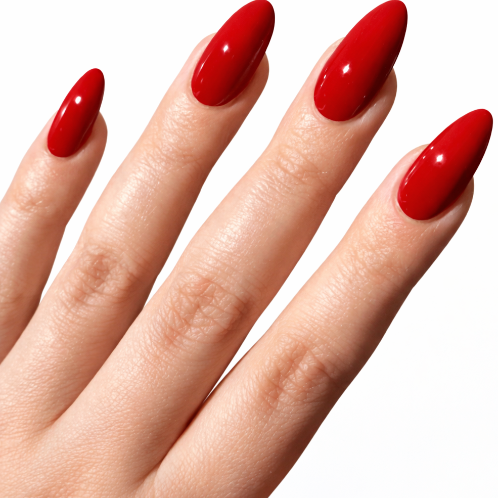 Boss Red | Medium Almond Press On Nails