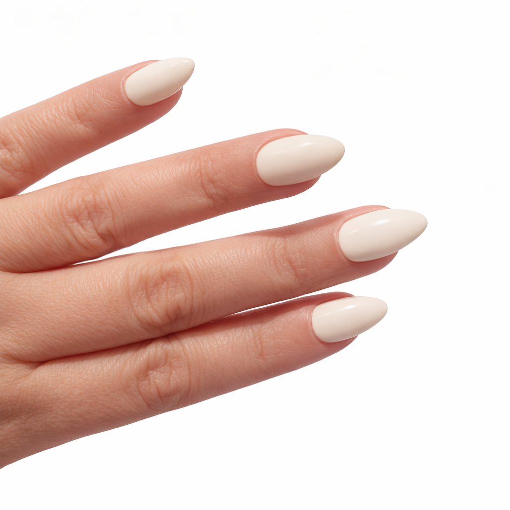 Vanilla Silk | Short Almond Press On Nails