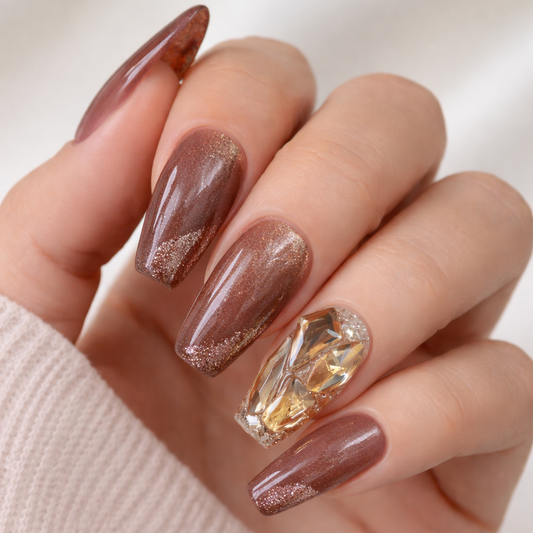 Brown Sugar Glow – Medium Coffin