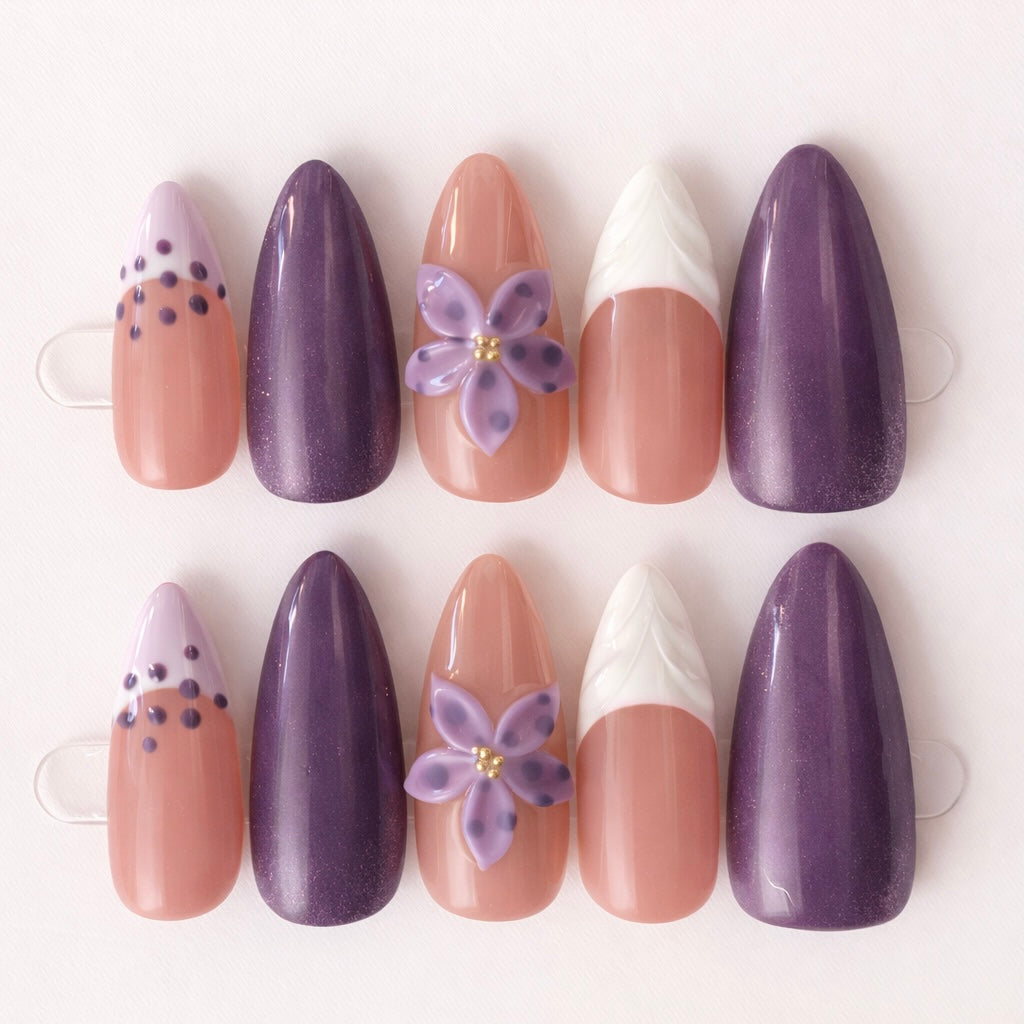 Lilac Energy | Medium Almond Press On Nails